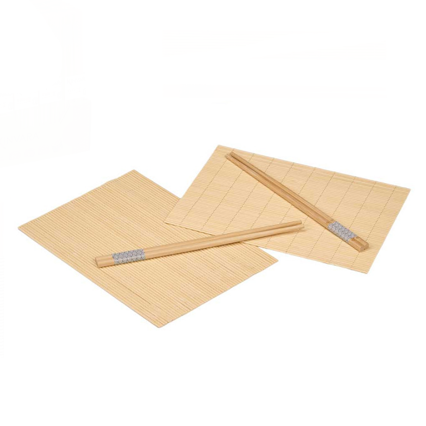 Sushi Set – 4 Bamboo Chopsticks & 2 Mats