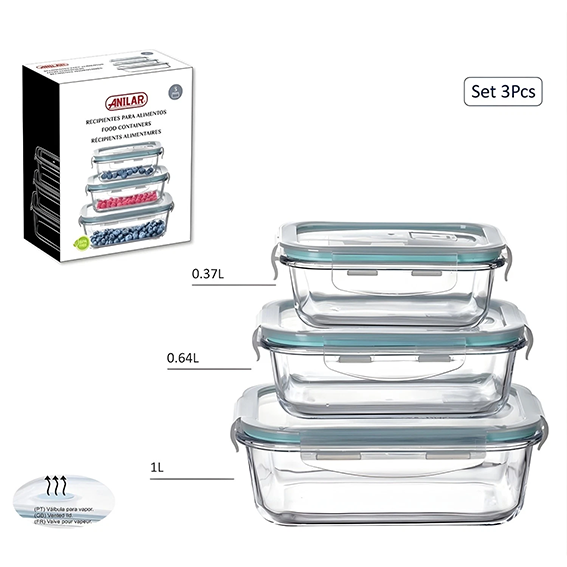 Food Storage Container Set of 3