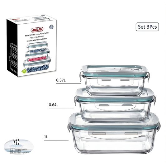 Food Storage Container Set of 3
