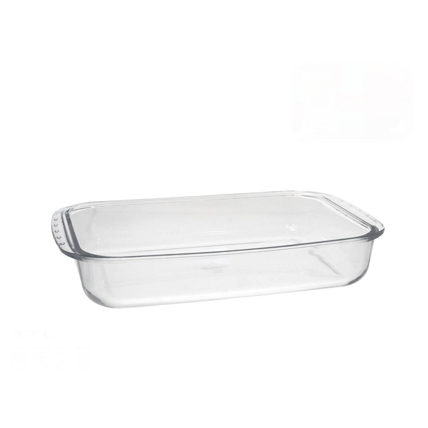 Glass baking dish