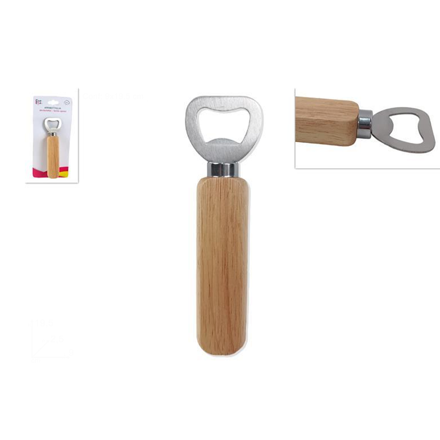 Bottle Opener with Wooden Handle