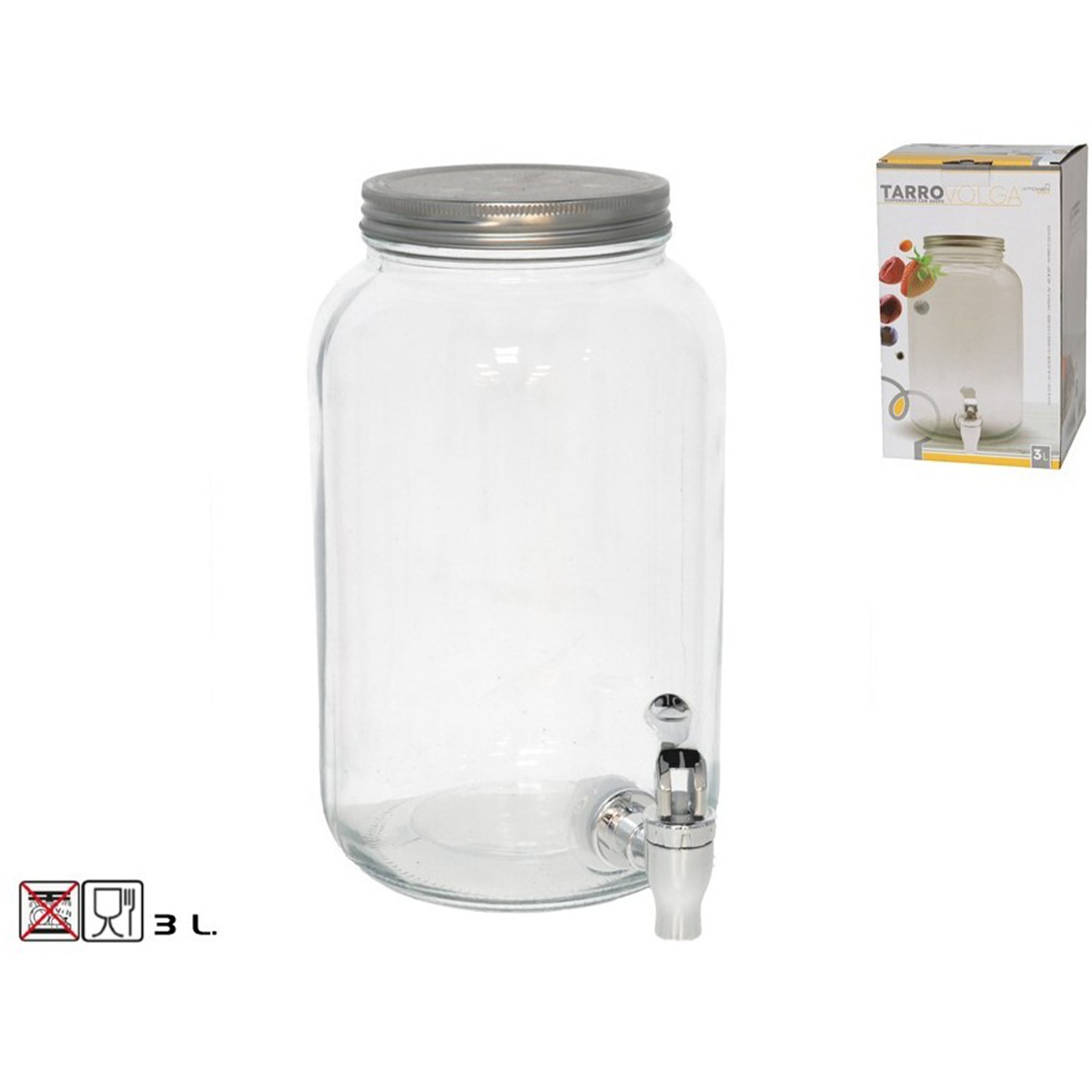 Dispenser Jar with Tap 3L
