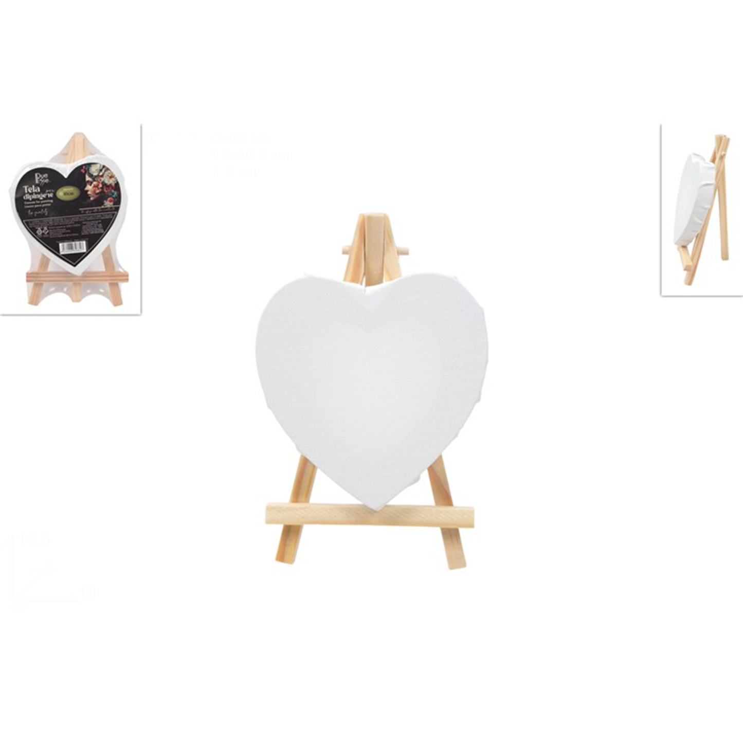 HEART CANVAS 10cm