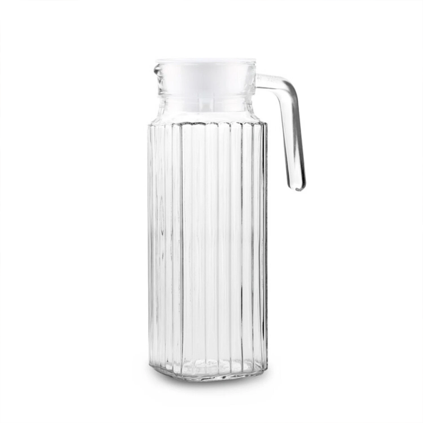 1L Clear Glass Fridge Jug with Lid