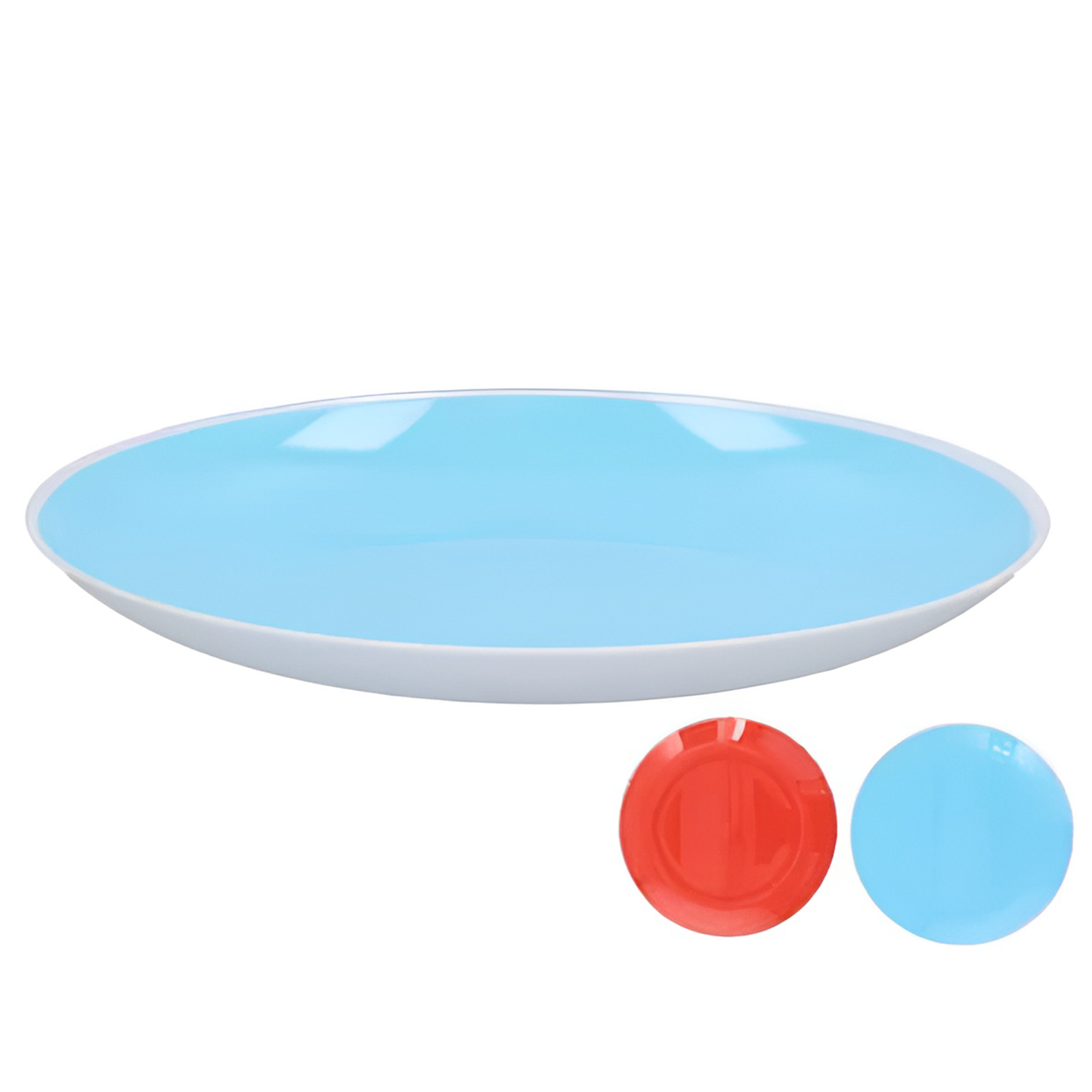 Plastic Plate – 25 × 25 × 2.6 cm (2 Assorted Colours)