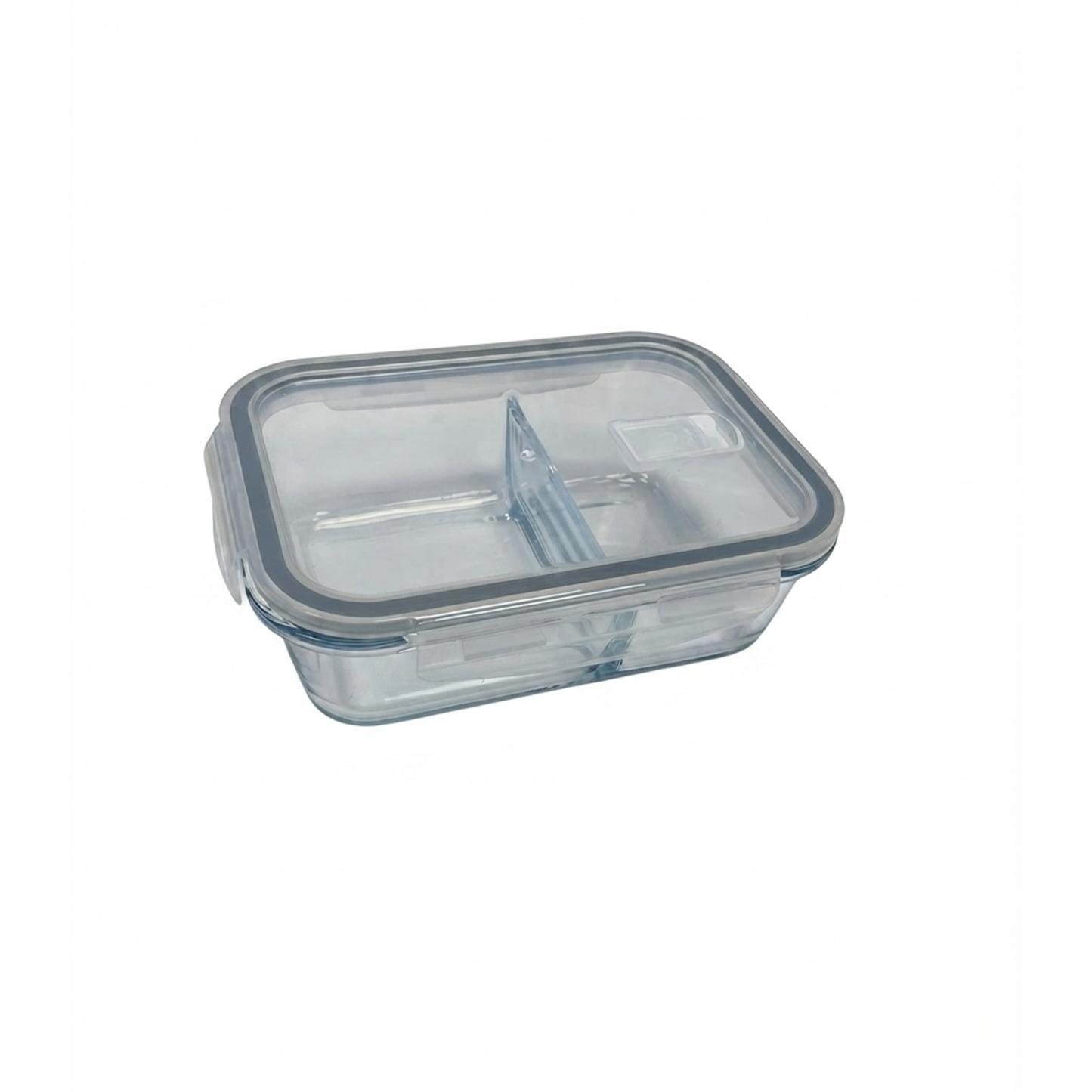 Rectangular Divided Glass Container