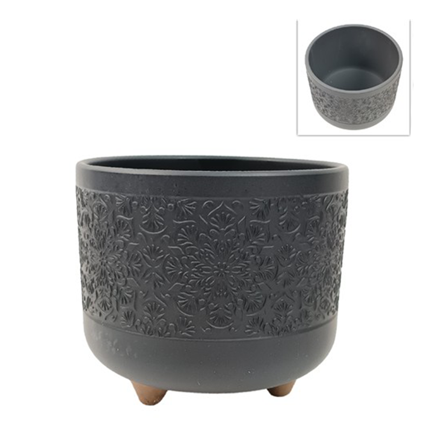 Decorated Vase with Feet