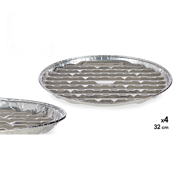 Set of 4 Round Grill/Pizza Trays