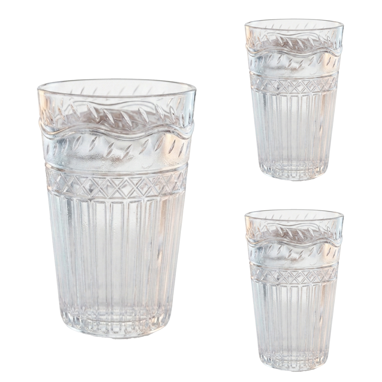Plastic Glass Set – 360 ml (3 Pieces)