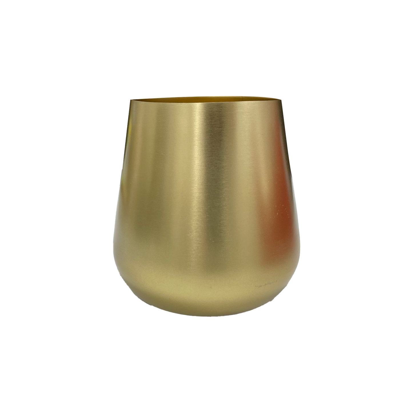 Golden Metal Vase – 9 × 10 × 10 cm