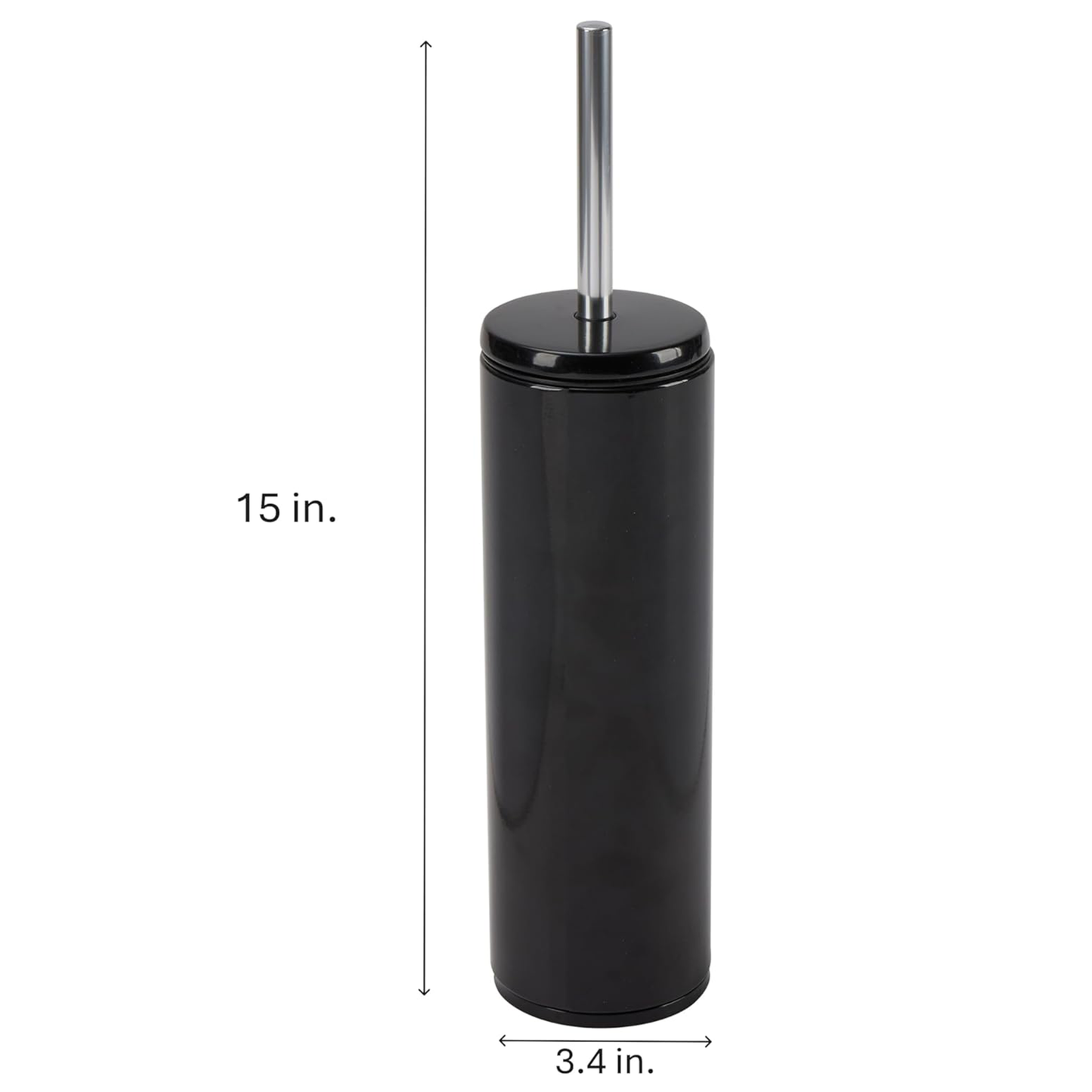 Toilet Brush with Removable Liner – Black