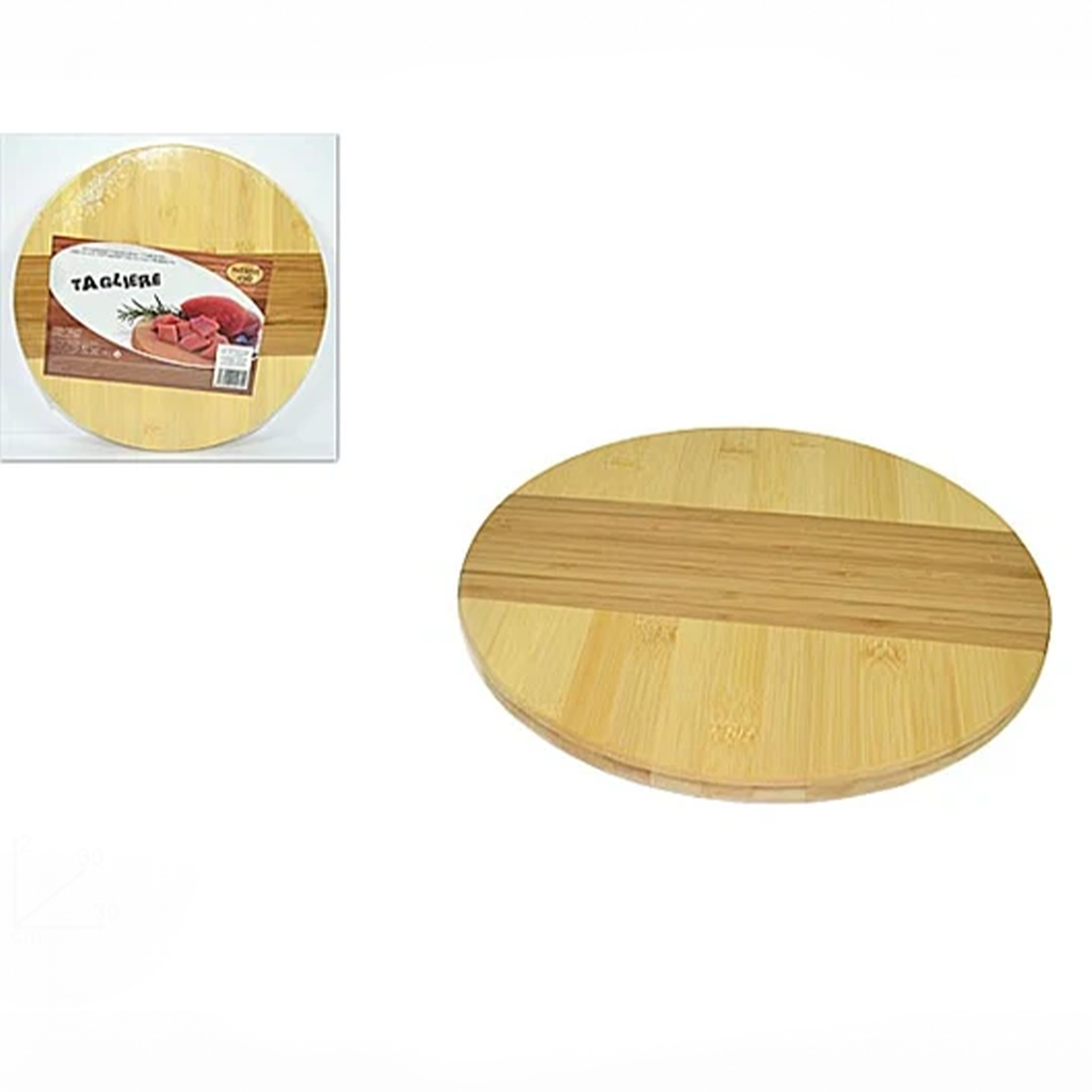 Round bamboo cutting board