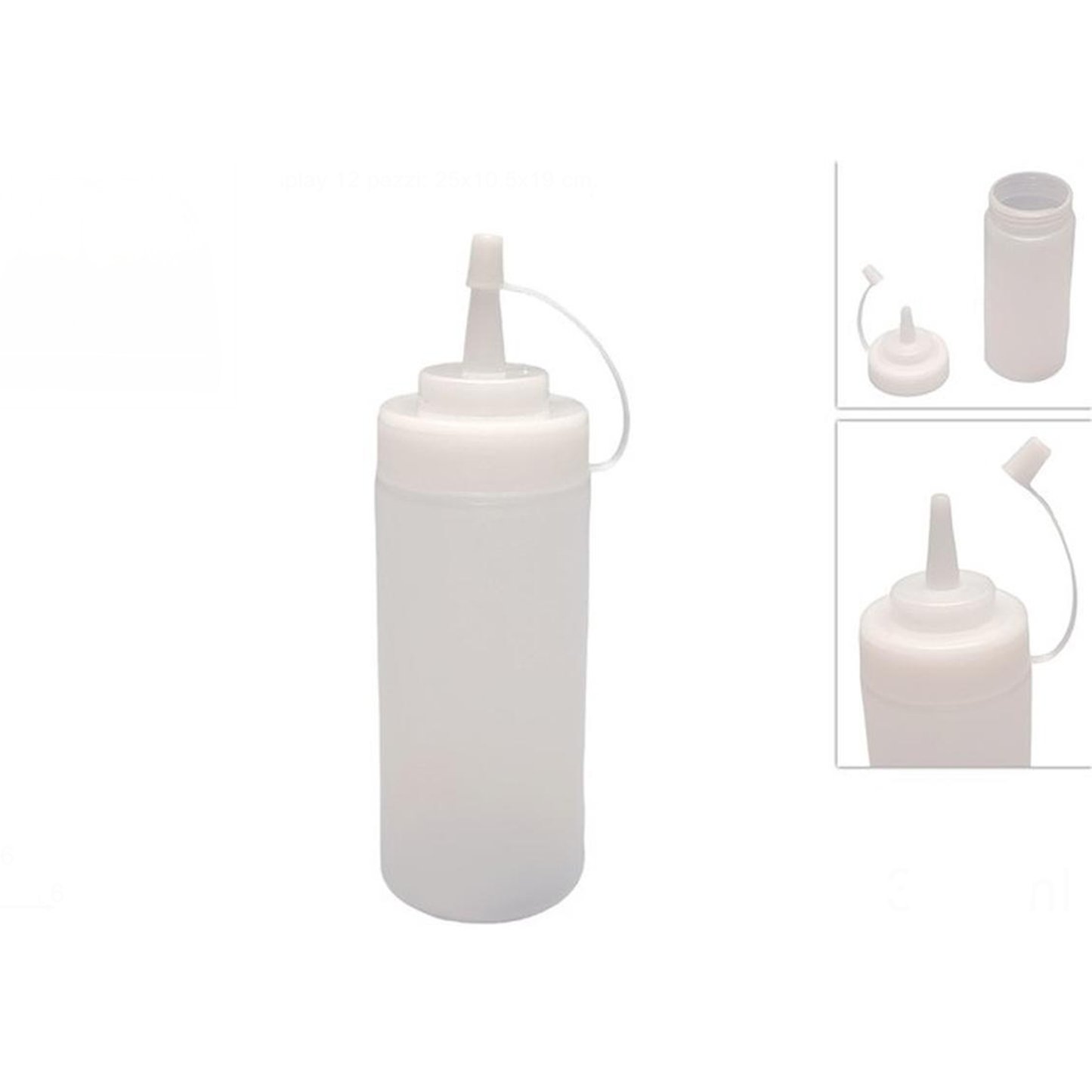Transparent plastic bottle