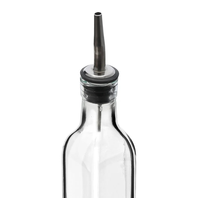 Oil and Vinegar Bottles with Wooden Base – Set of 2, 280 ml