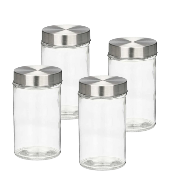 Round Jars 1L - Set of 4