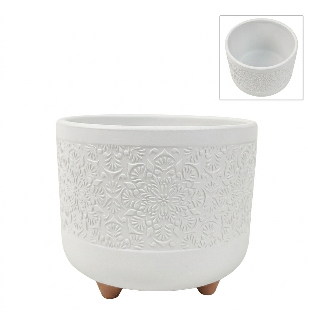 Decorated Vase with Feet