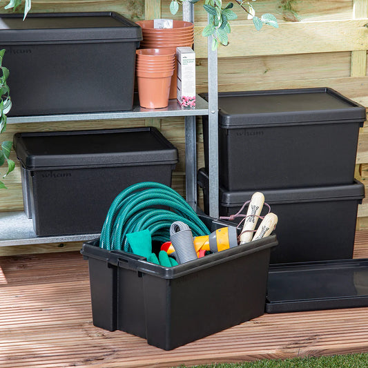 Storage Box Heavy Duty & Lid Black