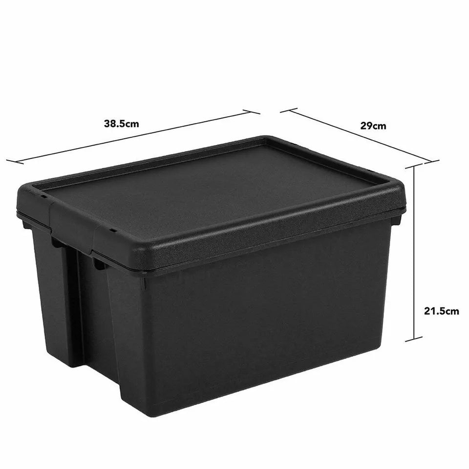 Storage Box Heavy Duty & Lid Black