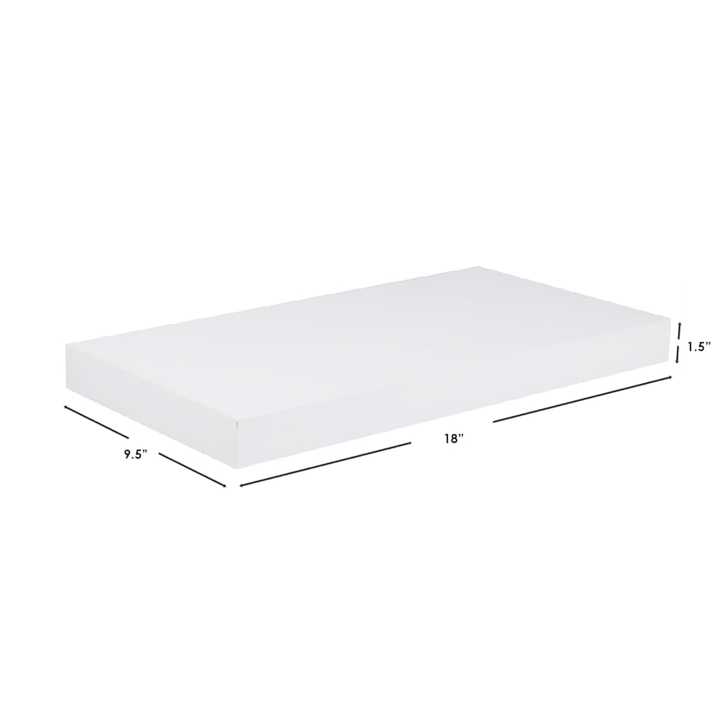 Home Basics 18" Floating Shelf White