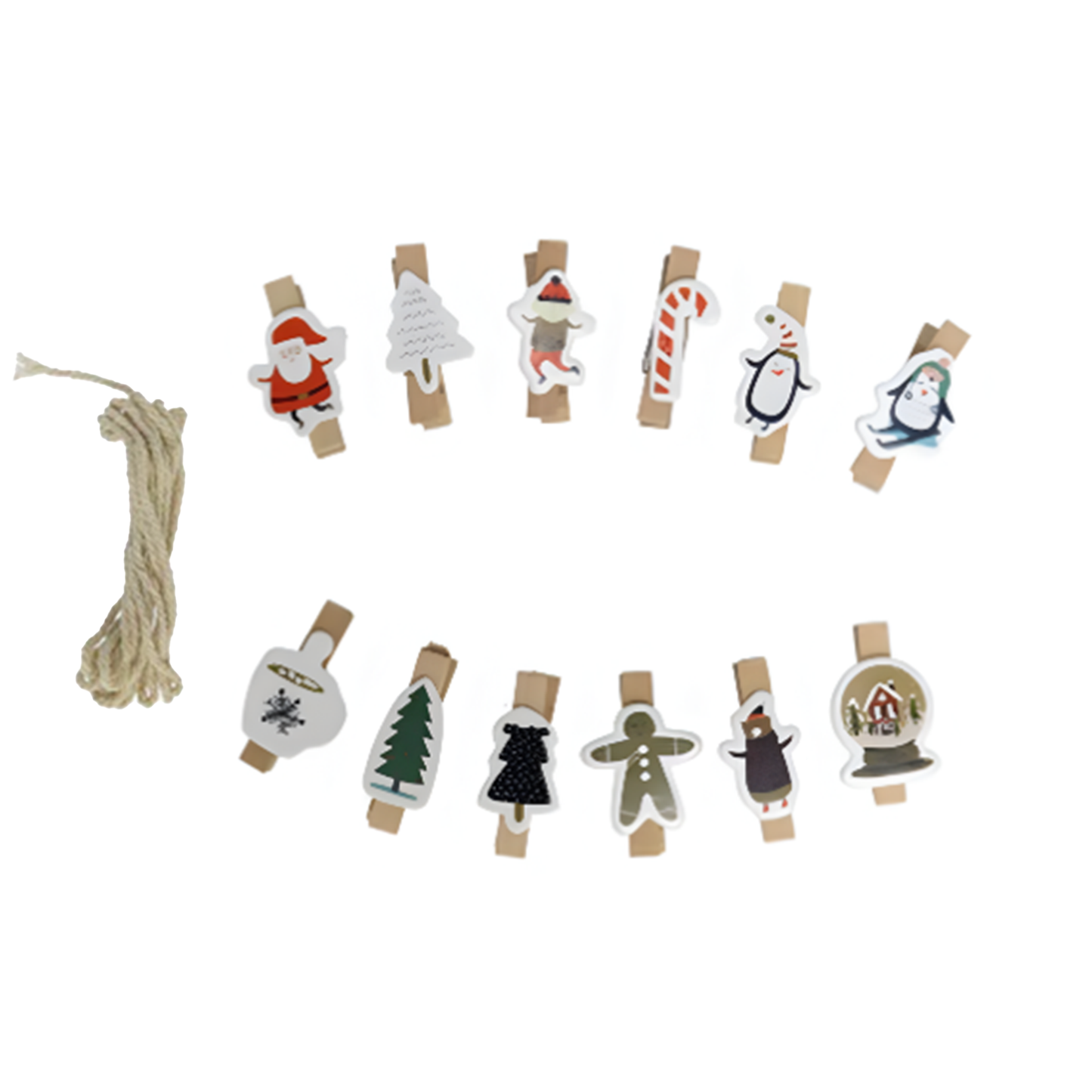 12 Christmas Clip Figures