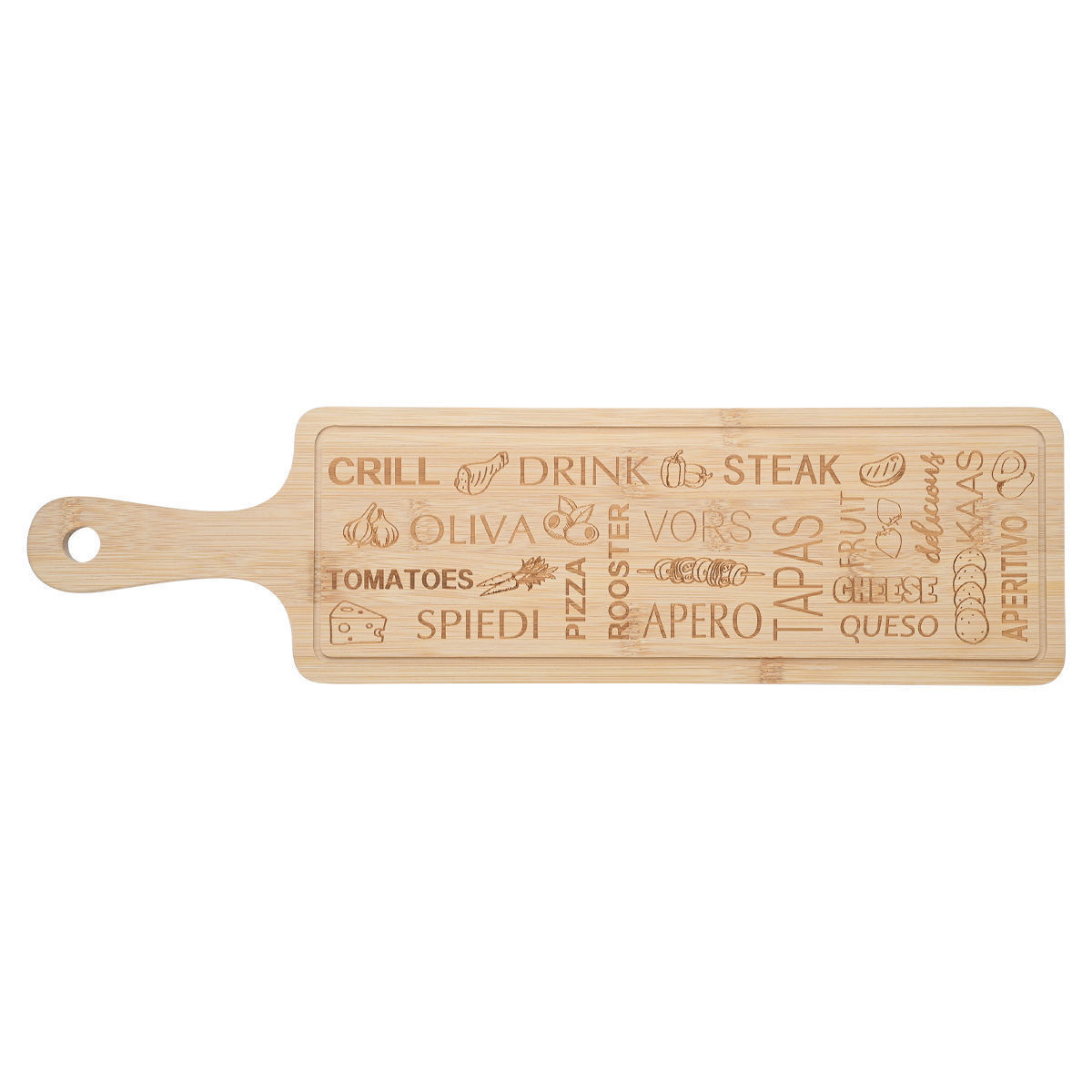 Bamboo Serving Plate – 44 × 12 cm