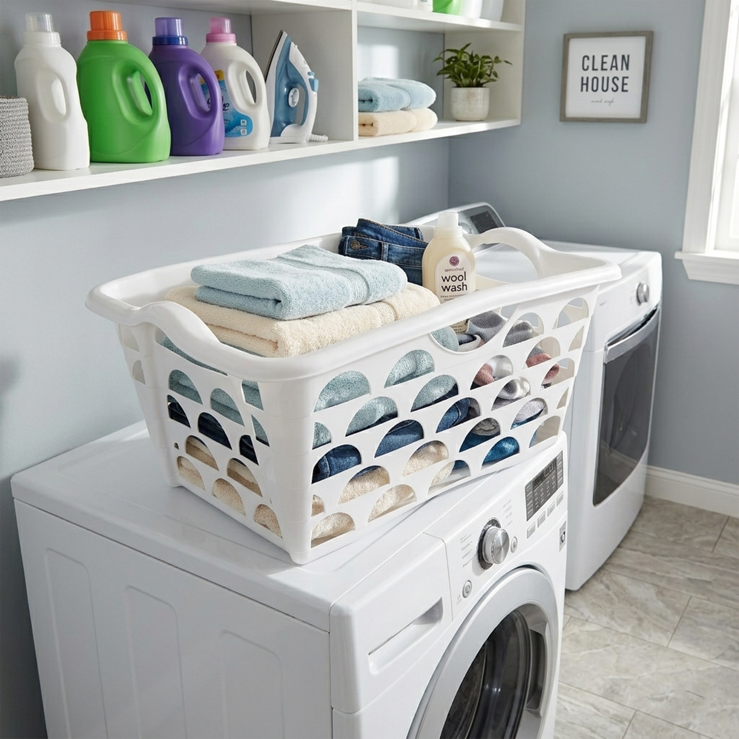 Laundry Basket – Plastic Rectangle 25 L