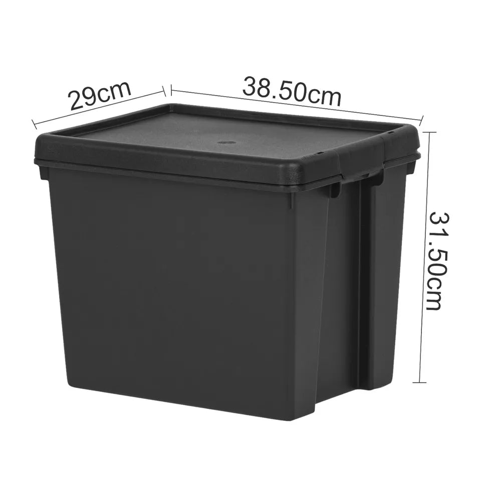 Storage Box Heavy Duty & Lid Black