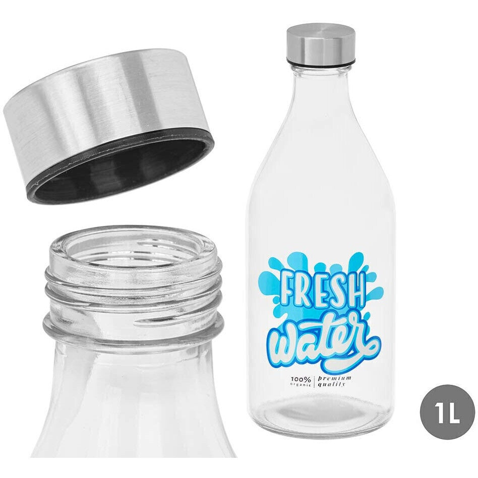 1L Fresh water bottle with steel cap
