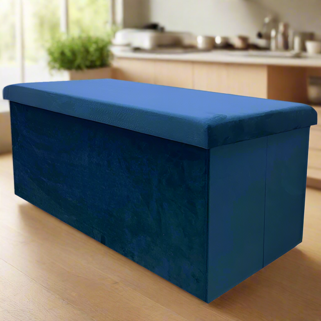 Rectangular Velvet Ottoman