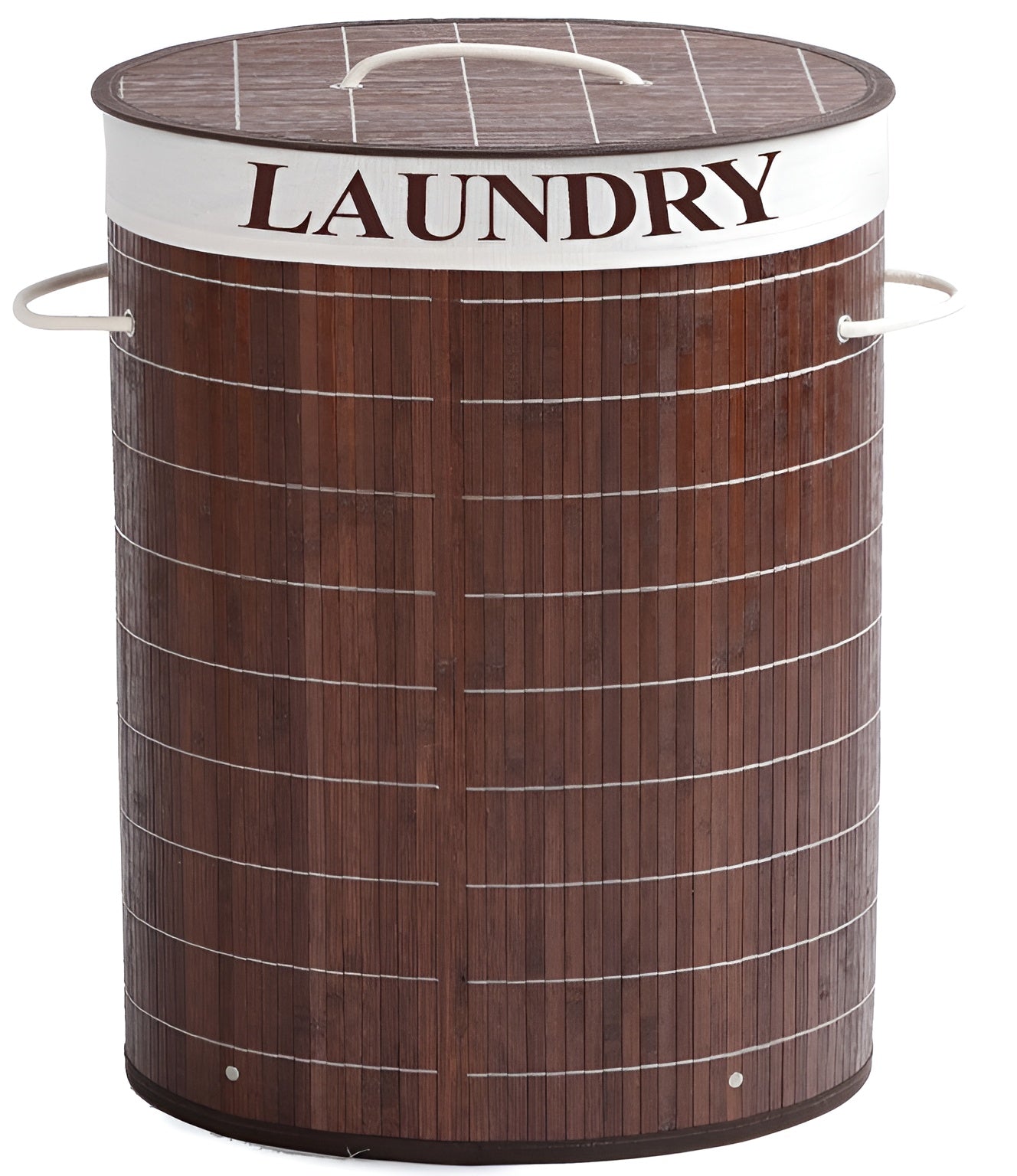Round Bamboo Laundry Basket