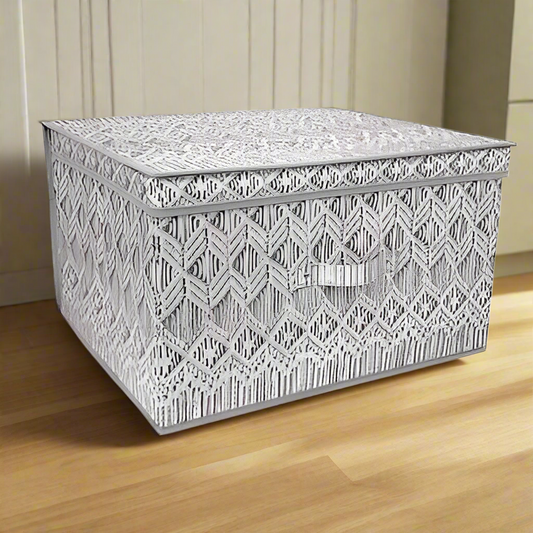 Jumbo storage chest macrame