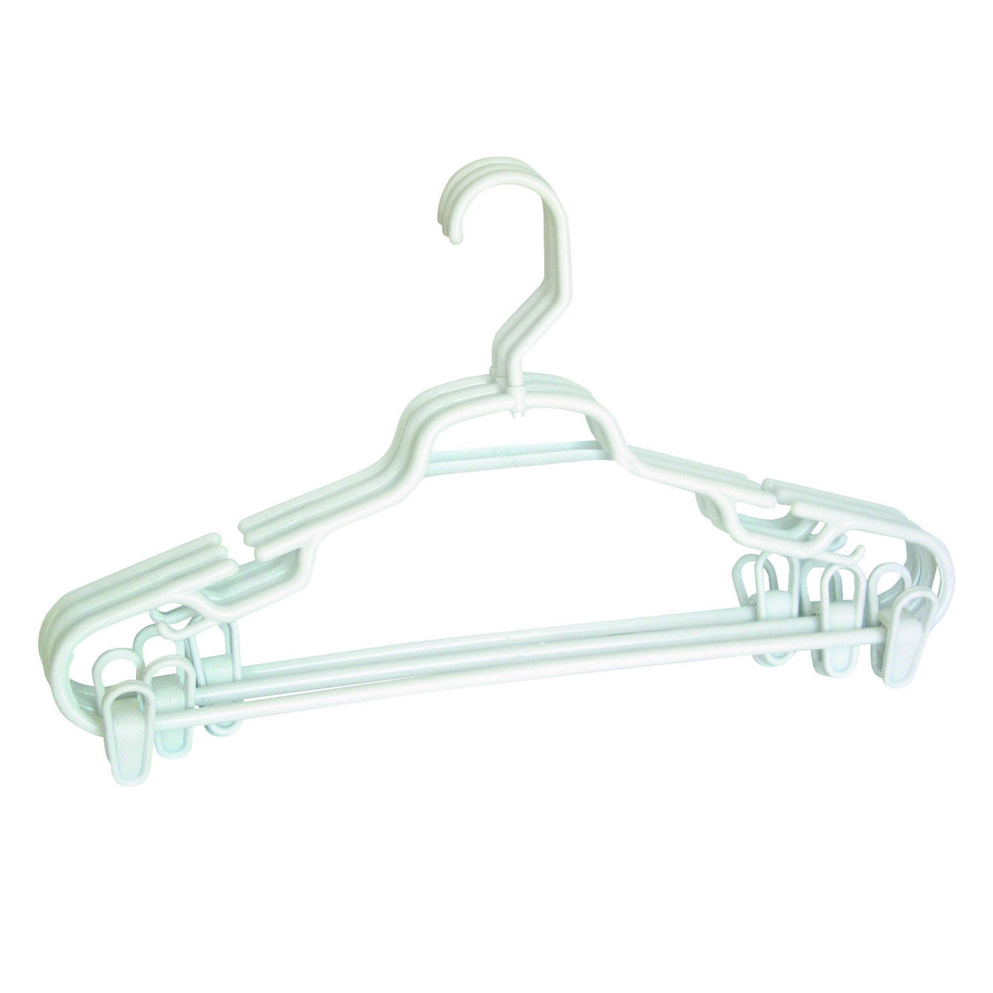 Set of 3 Plastic swivel hangers w/ clips