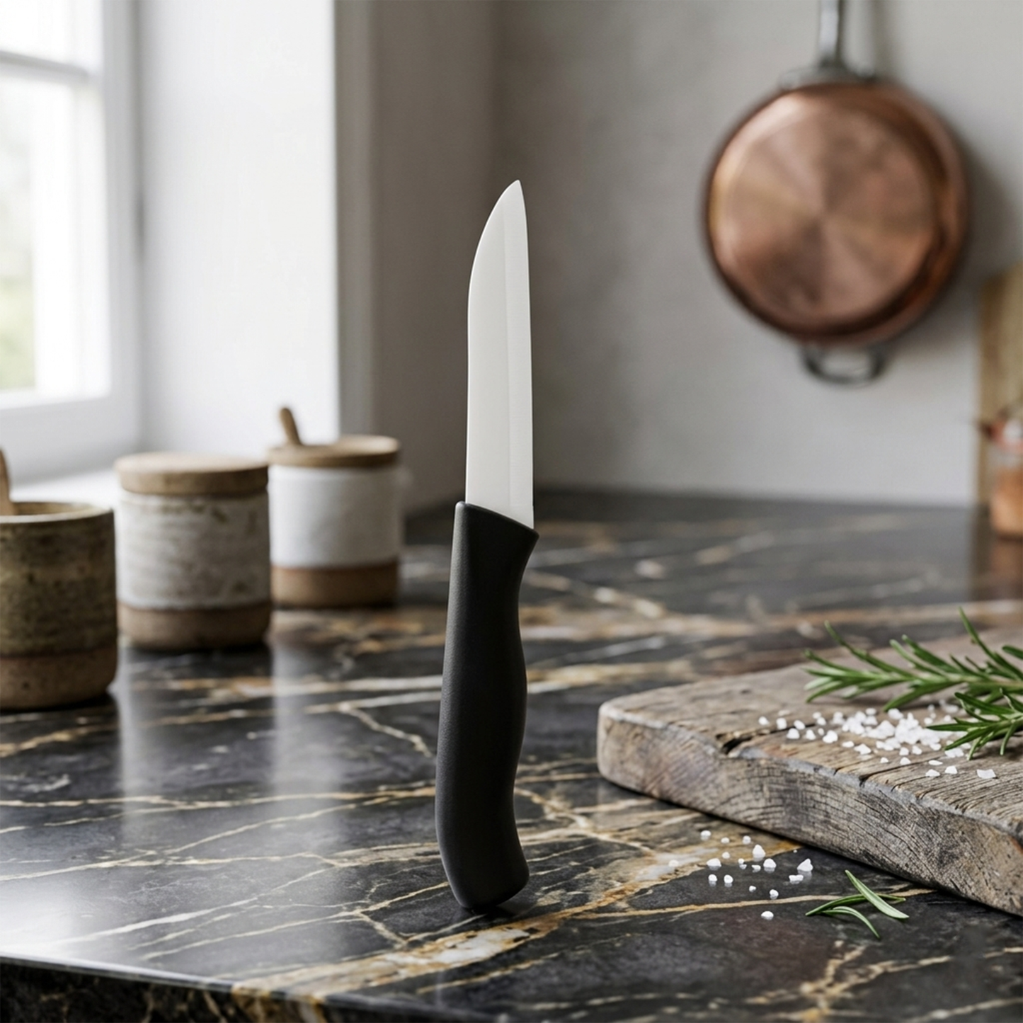 Ceramic peeler knife W/Sheath