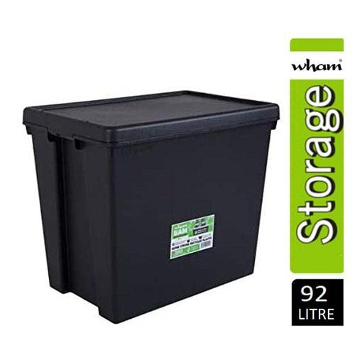 Storage Box Heavy Duty & Lid Black