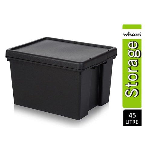 Storage Box Heavy Duty & Lid Black