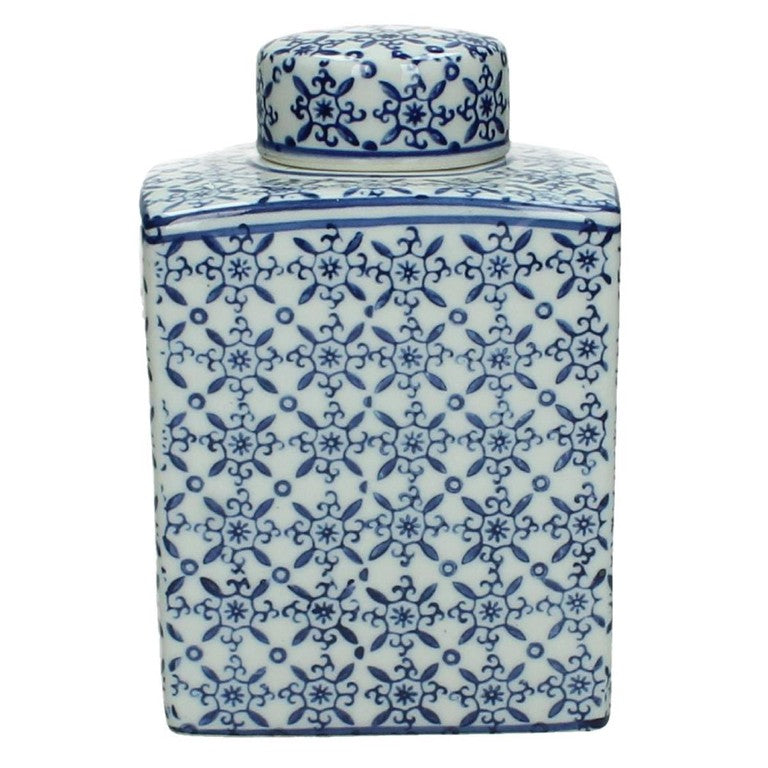 Jar with Blue Pattern