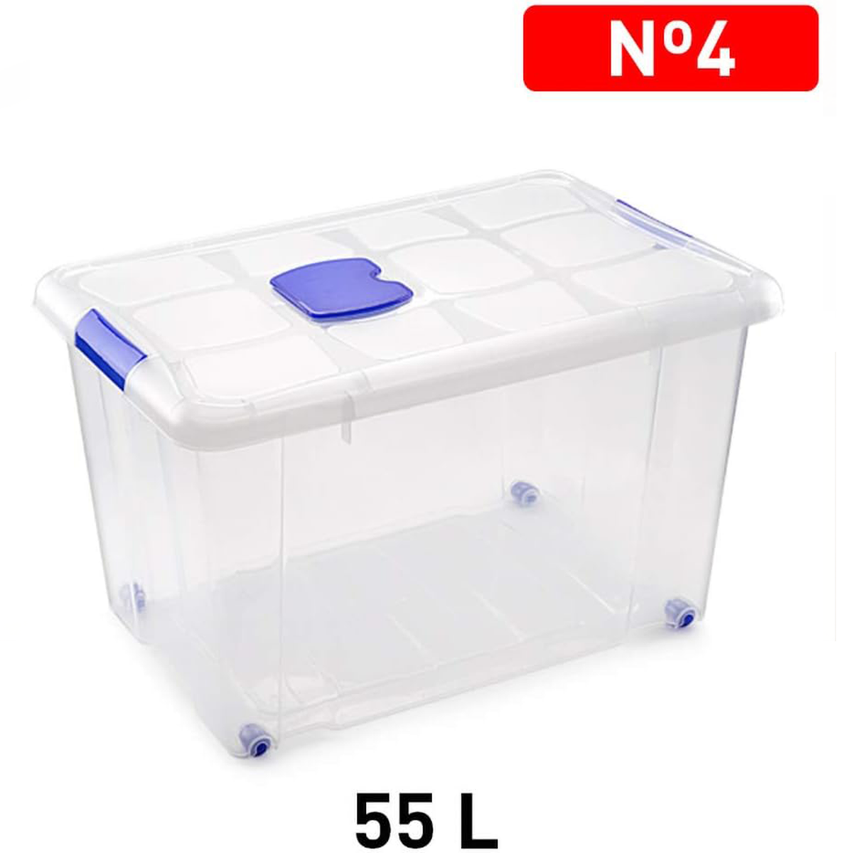 Storage Box With Lid and Wheels