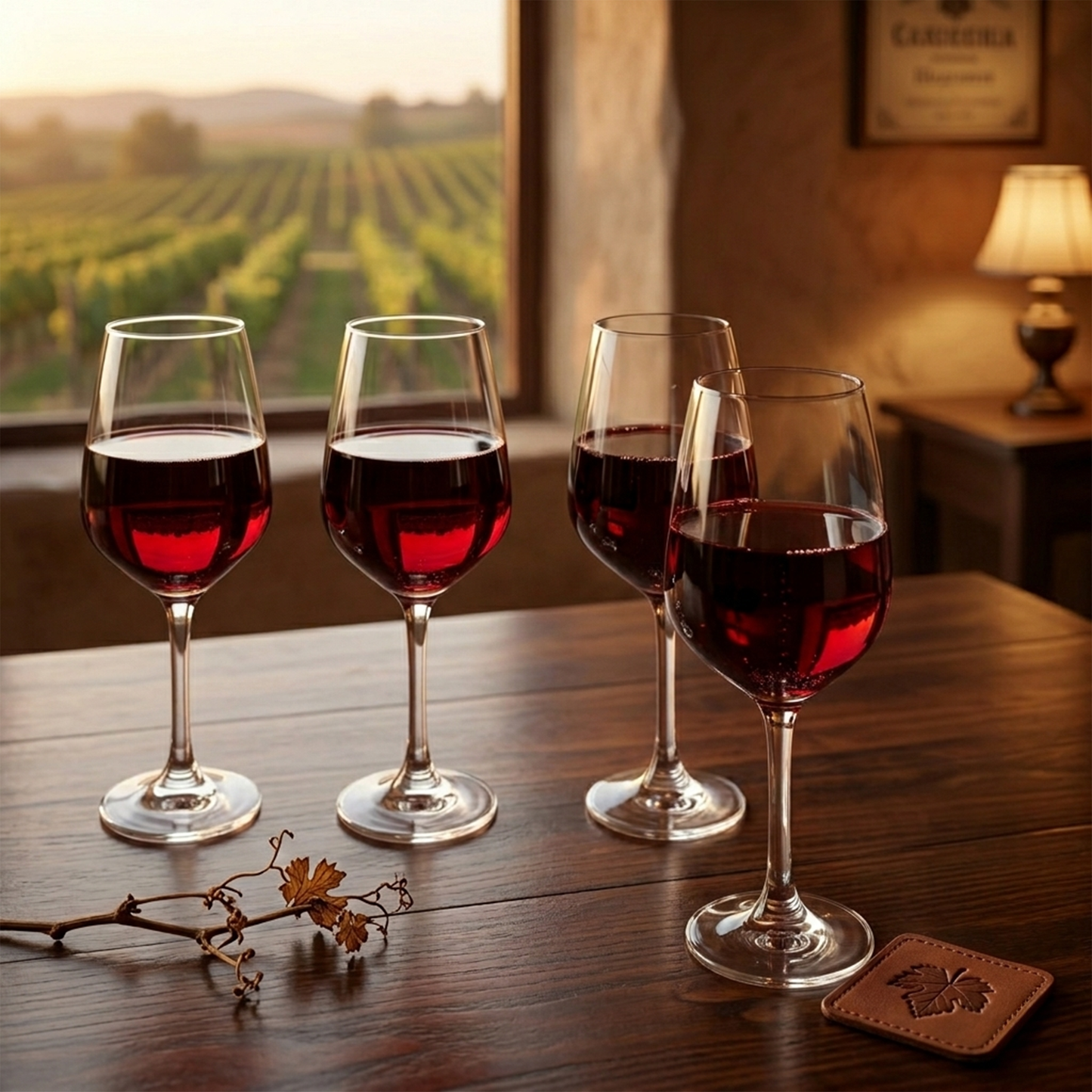 Vine Wine Glass*4