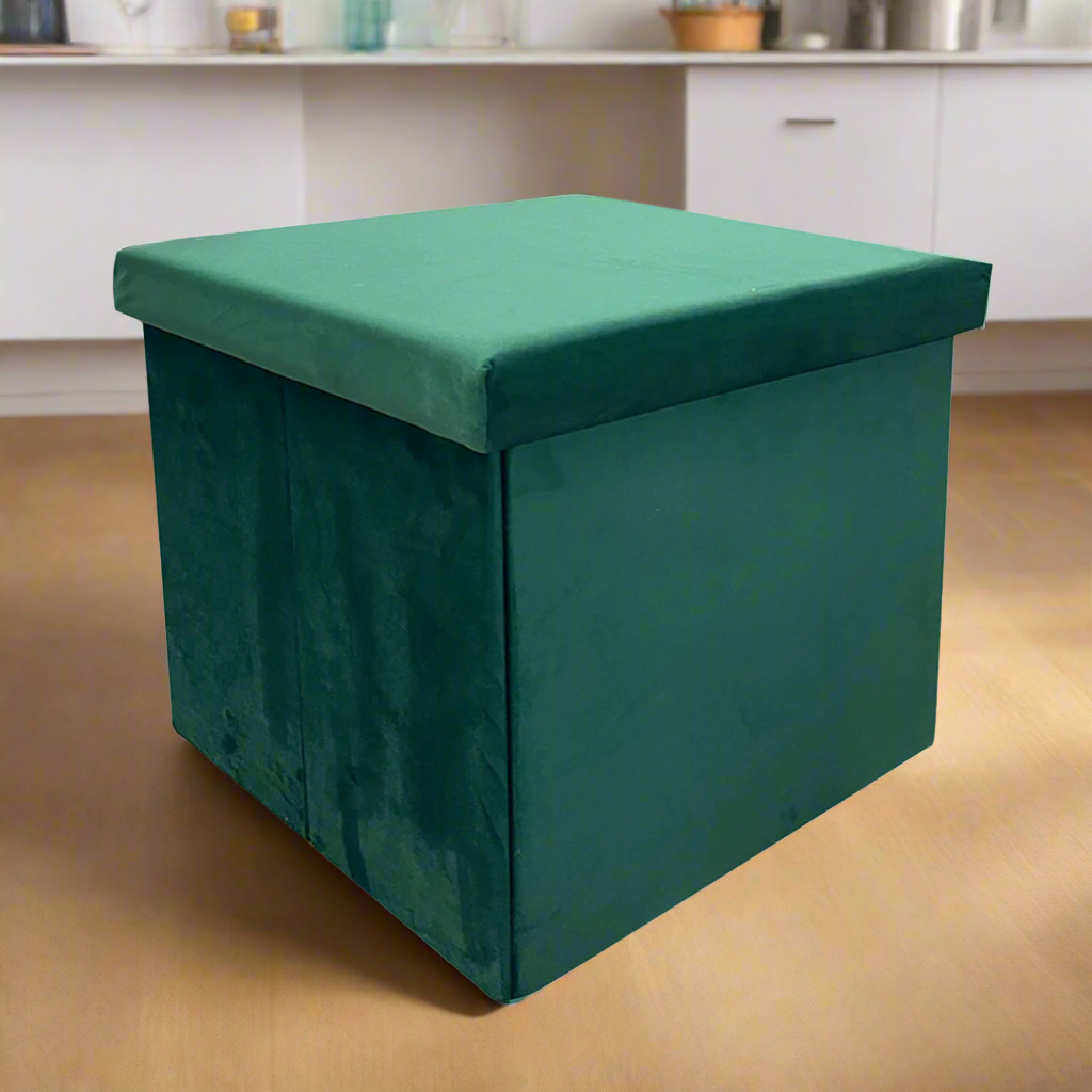 Square Velvet Ottoman