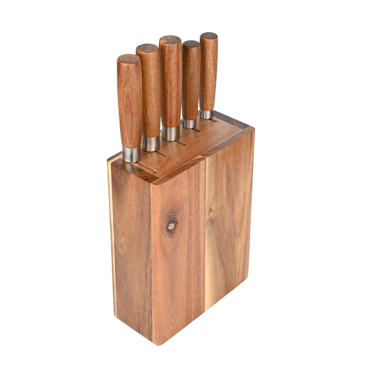 Kitchen Knives with Wooden Stand – Set of 6 Pieces