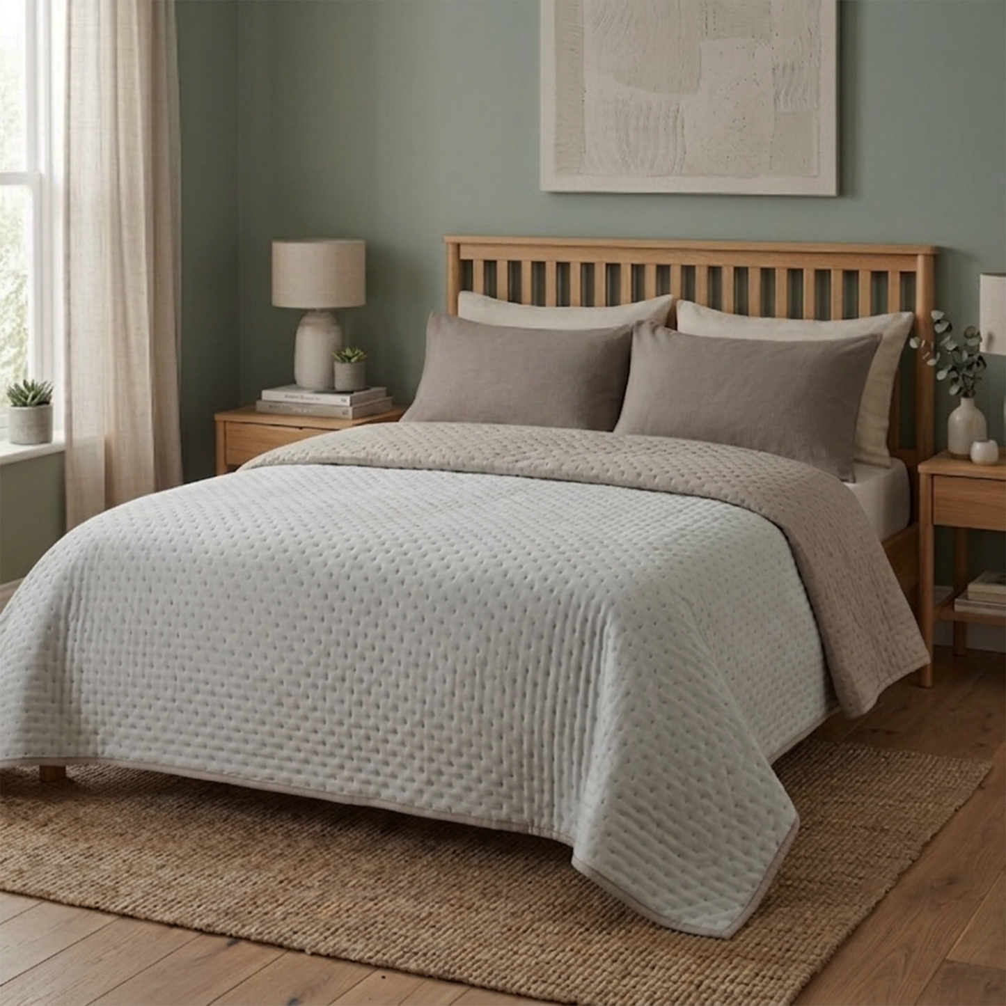 Reversible Quilted Throw Sofia