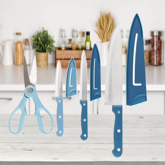 Kitchen Knives Set With Scissors