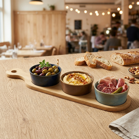 Appetizer Plate- Bamboo Base