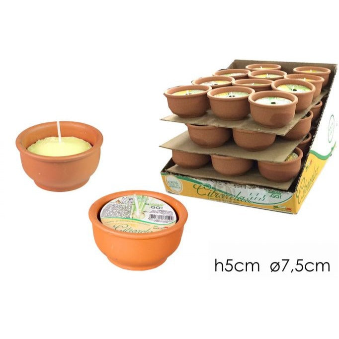 Terracotta Citronella Jar Diameter 7