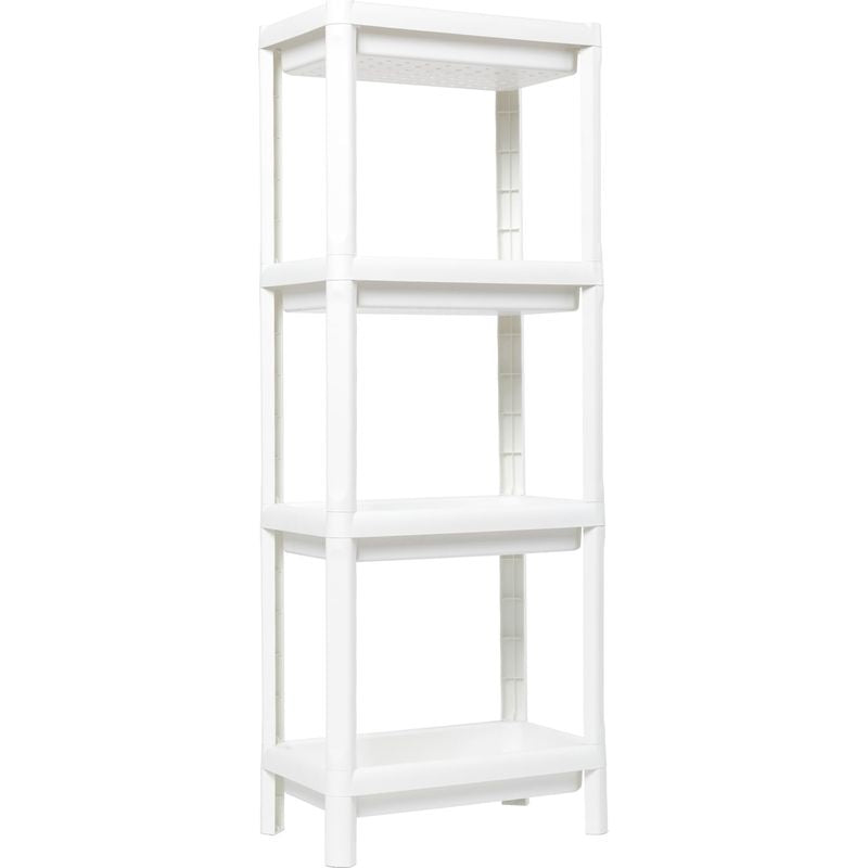 White Modular Shelf with 4 Shelves 38 × 23 × 100 cm