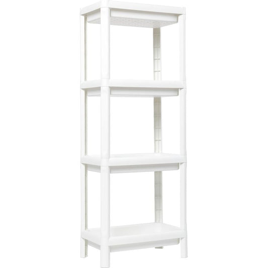 White Modular Shelf with 4 Shelves 38 × 23 × 100 cm