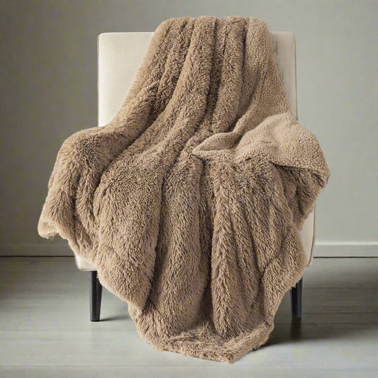 Petra Luxury Furry Throw Blanket