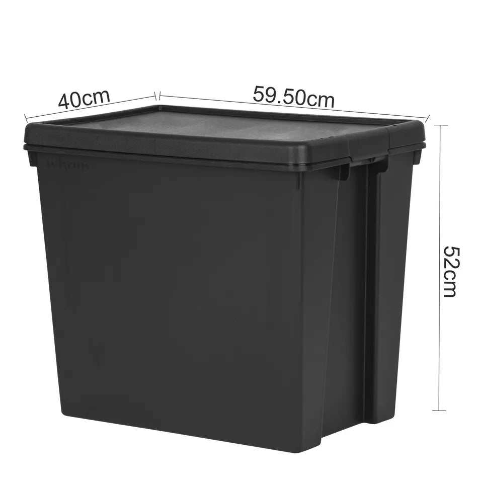 Storage Box Heavy Duty & Lid Black