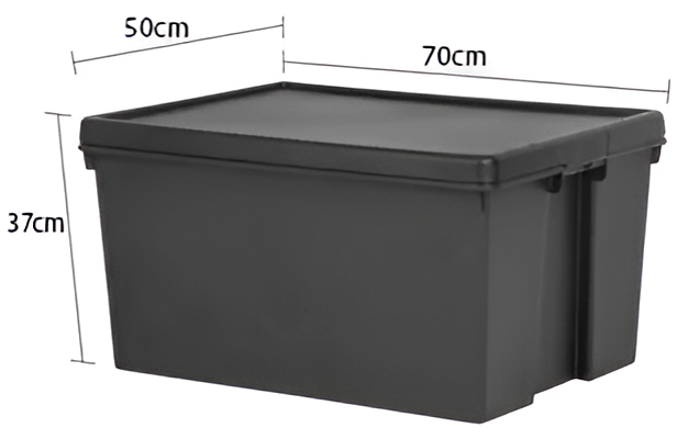 Storage Box Heavy Duty & Lid Black