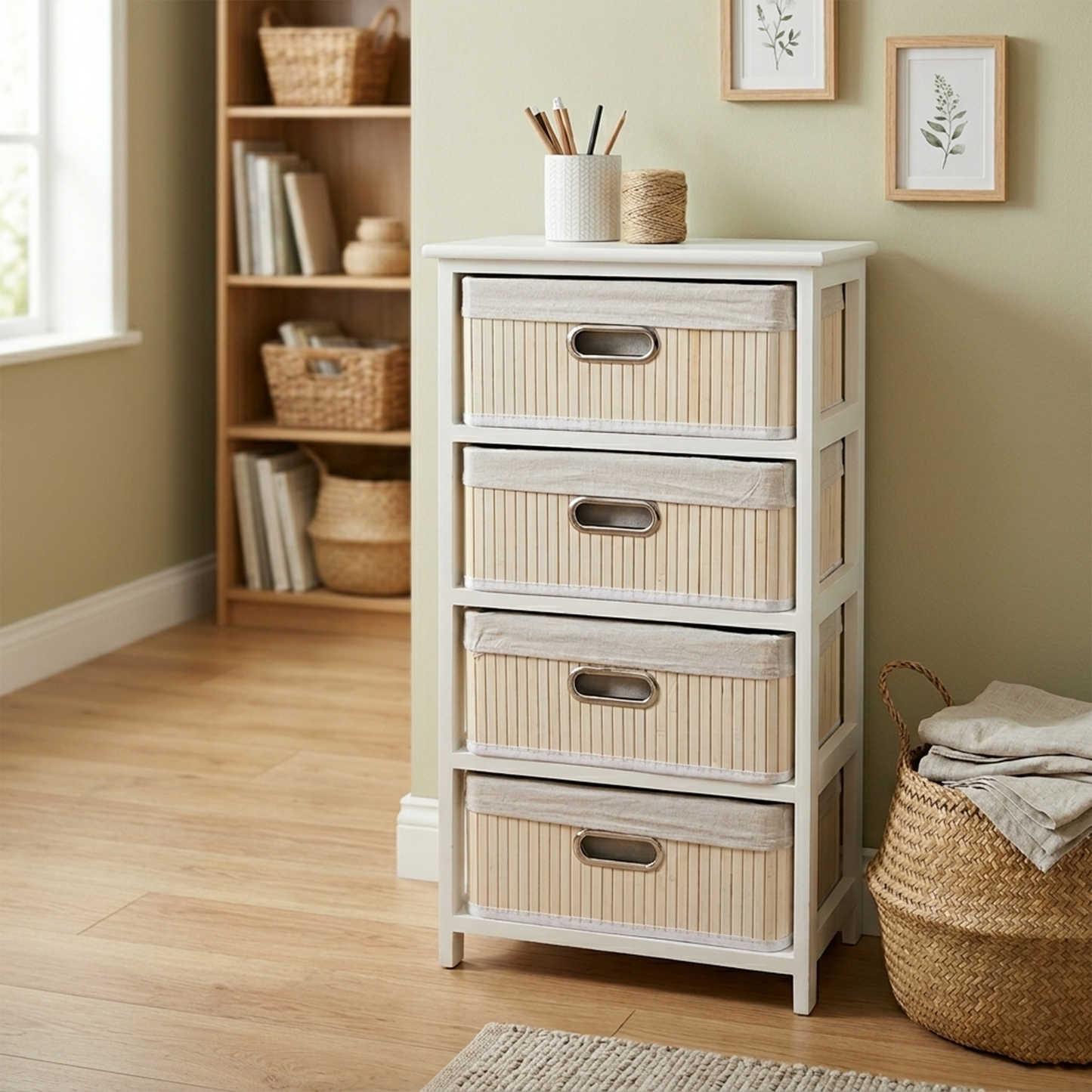 4-Tier Bamboo Drawer